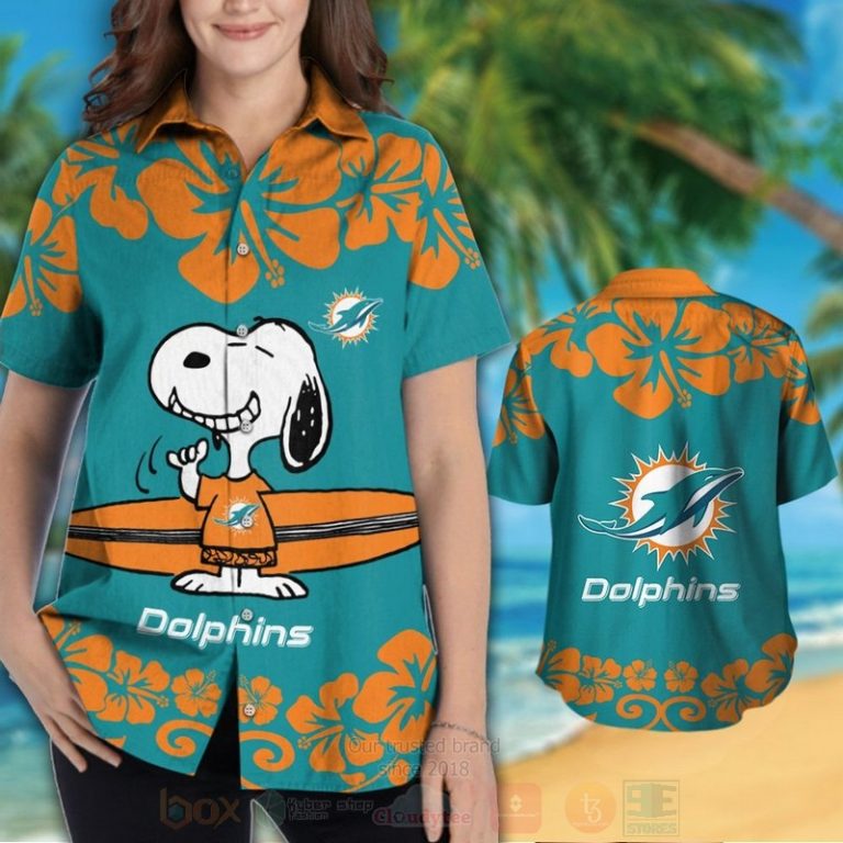 Nfl Miami Dolphins And Snoopy Hawaiian Shirt, Short - Hot Sale 2025