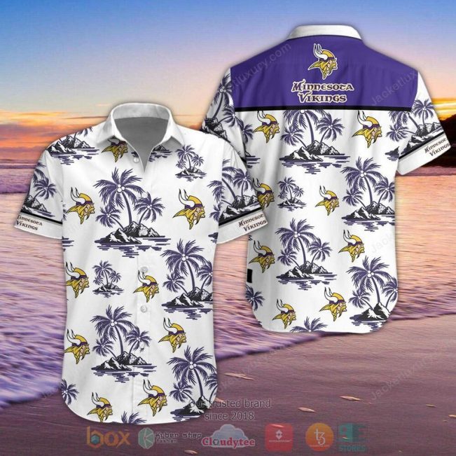 Nfl Minnesota Viking Palm Tree Hawaiian Shirt, Shorts - Hot Sale 2025