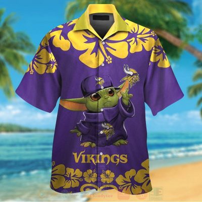 Nfl Minnesota Vikings Baby Yoda Purple Hawaiian Shirt, Short - Hot Sale 2025