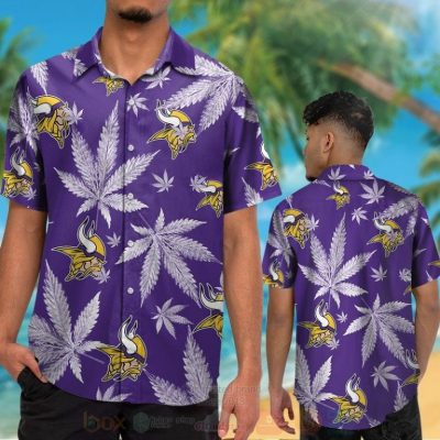 Nfl Minnesota Vikings Cannabis Leaves Hawaiian Shirt, Short - Hot Sale 2025