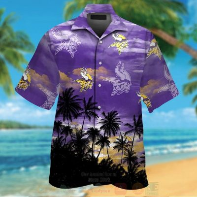 Nfl Minnesota Vikings Coconut Tree Purple Hawaiian Shirt, Short - Hot Sale 2025