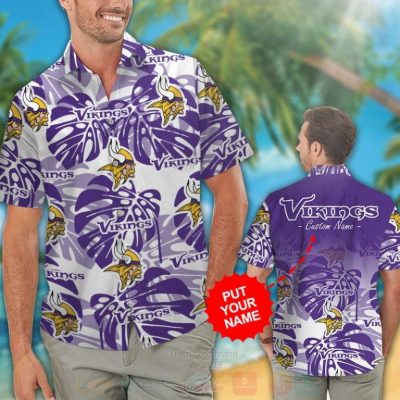 Nfl Minnesota Vikings Custom Name Hawaiian Shirt, Short - Hot Sale 2025