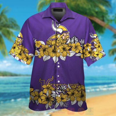 Nfl Minnesota Vikings Dark Purple-Yellow Hiibscus Hawaiian Shirt, Short - Hot Sale 2025