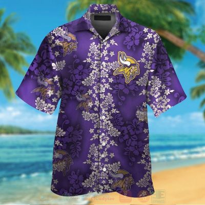 Nfl Minnesota Vikings Full Purple Hiibscus Hawaiian Shirt, Short - Hot Sale 2025