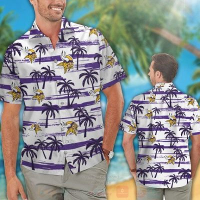 Nfl Minnesota Vikings Purple-White Hawaiian Shirt, Short - Hot Sale 2025
