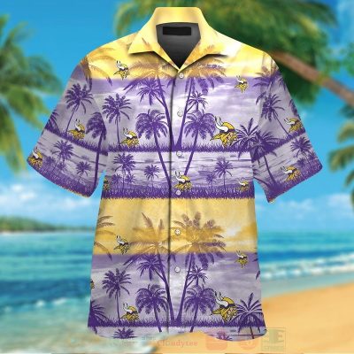 Nfl Minnesota Vikings Purple-Yellow Hawaiian Shirt, Short - Hot Sale 2025