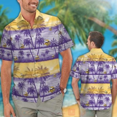 Nfl Minnesota Vikings Purple-Yellow Hawaiian Shirt, Short - Hot Sale 2025