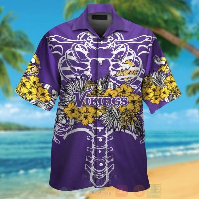 Nfl Minnesota Vikings Skeleton Hawaiian Shirt, Short - Hot Sale 2025