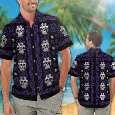 Nfl Minnesota Vikings Skulls Hawaiian Shirt, Short - Hot Sale 2025