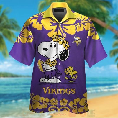 Nfl Minnesota Vikings Snoopy And Woodstock Hawaiian Shirt, Short - Hot Sale 2025