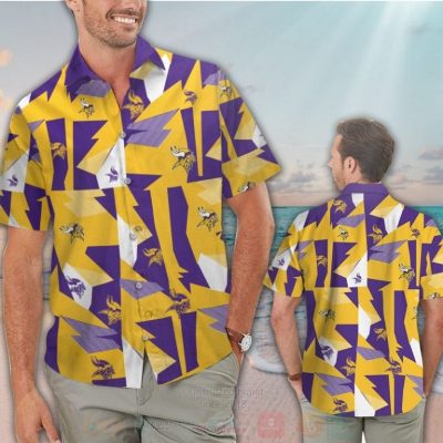 Nfl Minnesota Vikings Yellow-Purple Hawaiian Shirt, Short - Hot Sale 2025