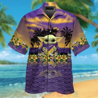 Nfl Minnesota Vikings And Baby Yoda Hawaiian Shirt, Short - Hot Sale 2025