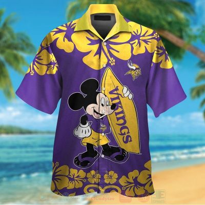 Nfl Minnesota Vikings And Mickey Mouse Hawaiian Shirt, Short - Hot Sale 2025