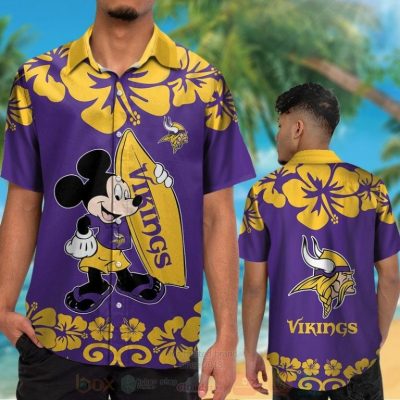 Nfl Minnesota Vikings And Mickey Mouse Hawaiian Shirt, Short - Hot Sale 2025