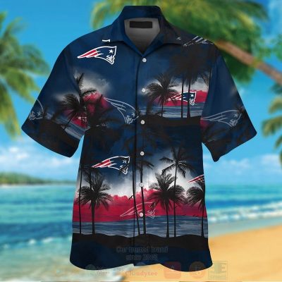 Nfl New England Patriots Black-Navy Sky Hawaiian Shirt, Short - Hot Sale 2025