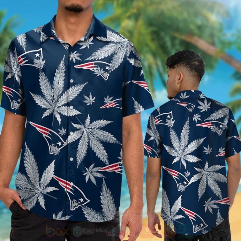Nfl New England Patriots Cannabis Leaves Hawaiian Shirt, Short - Hot Sale 2025
