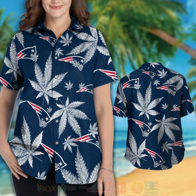 Nfl New England Patriots Cannabis Leaves Hawaiian Shirt, Short - Hot Sale 2025