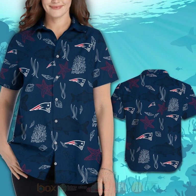 Nfl New England Patriots Navy Fish Hawaiian Shirt, Short - Hot Sale 2025