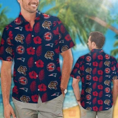 Nfl New England Patriots Red Hiibscu Navy Hawaiian Shirt, Short - Hot Sale 2025