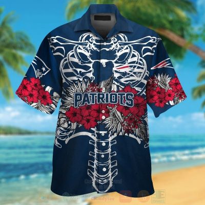 Nfl New England Patriots Skeleton Hawaiian Shirt, Short - Hot Sale 2025