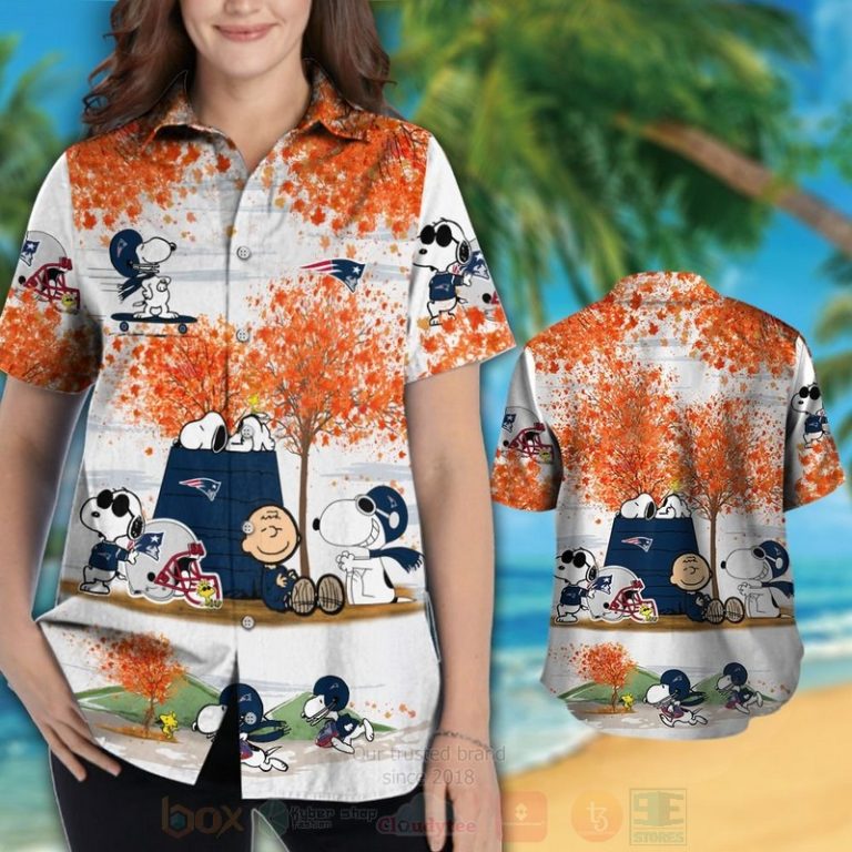 Nfl New England Patriots Snoopy Autumn Hawaiian Shirt, Short - Hot Sale 2025