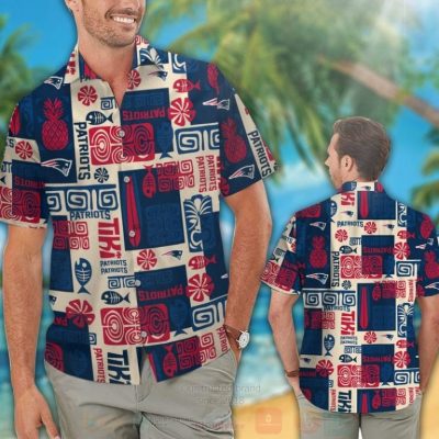 Nfl New England Patriots White-Navy Pineapple Hawaiian Shirt, Short - Hot Sale 2025