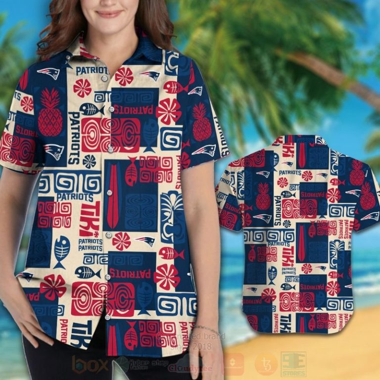 Nfl New England Patriots White-Navy Pineapple Hawaiian Shirt, Short - Hot Sale 2025