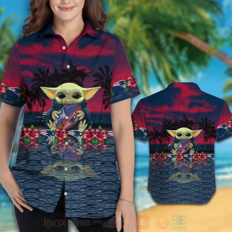 Nfl New England Patriots And Baby Yoda Hawaiian Shirt, Short - Hot Sale 2025