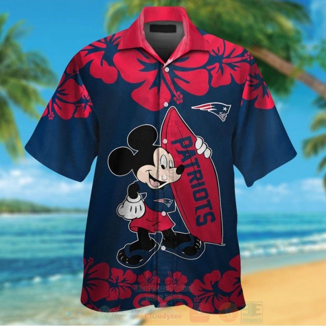 Nfl New England Patriots And Mickey Mouse Hawaiian Shirt, Short - Hot Sale 2025