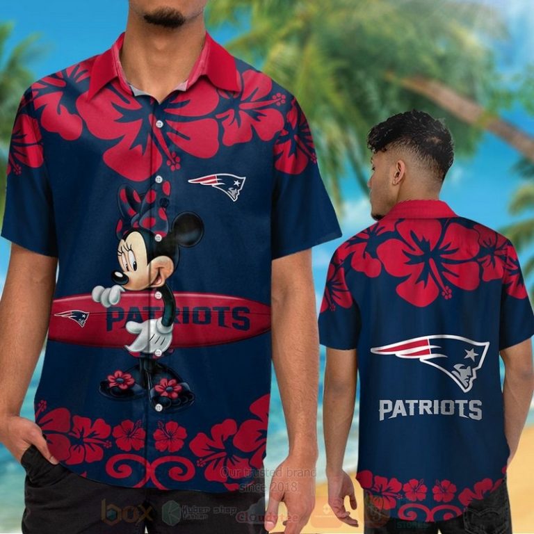 Nfl New England Patriots And Minnie Mouse Hawaiian Shirt, Short - Hot Sale 2025