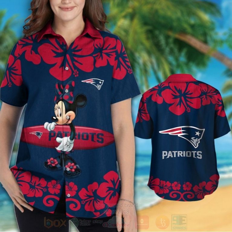 Nfl New England Patriots And Minnie Mouse Hawaiian Shirt, Short - Hot Sale 2025