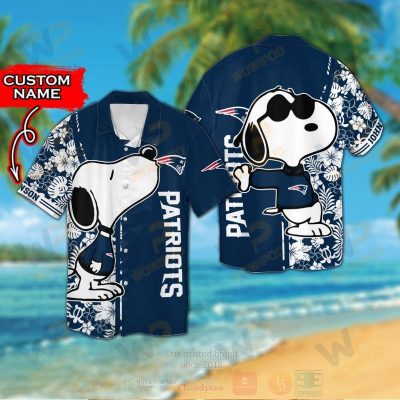 Nfl New England Patriots And Snoopy Custom Name Hawaiian Shirt, Short - Hot Sale 2025