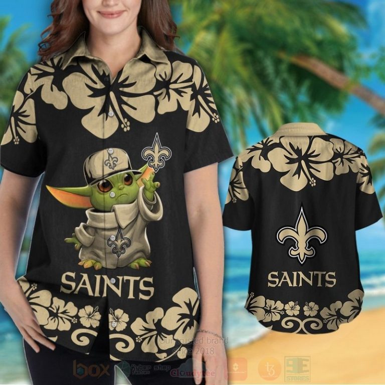 Nfl New Orleans Saints Baby Yoda Hawaiian Shirt, Short - Hot Sale 2025