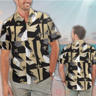 Nfl New Orleans Saints Black-White Hawaiian Shirt, Short - Hot Sale 2025