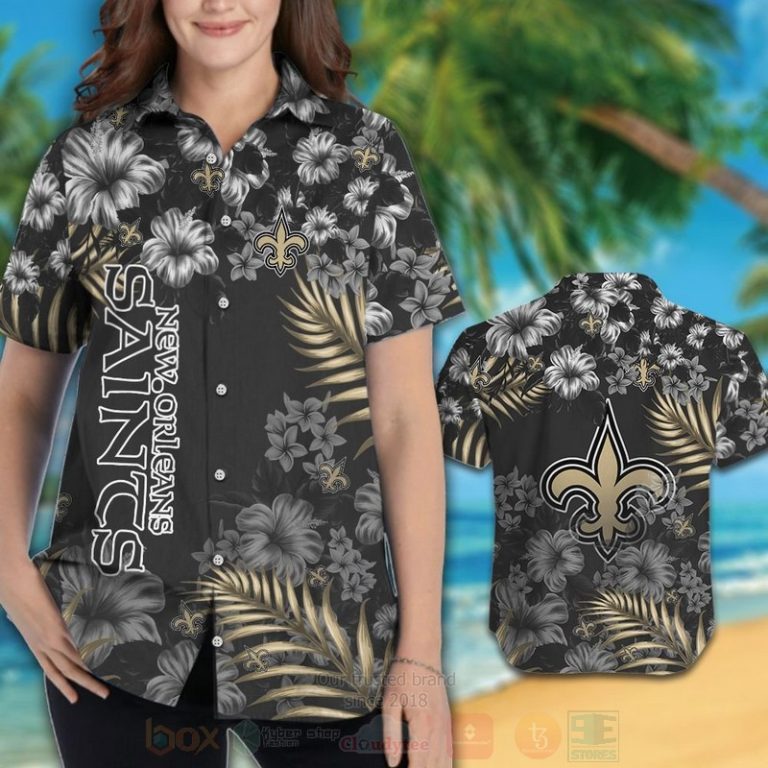 Nfl New Orleans Saints Black Hawaiian Shirt, Short - Hot Sale 2025