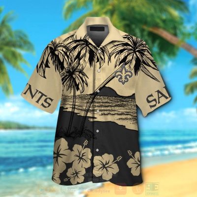 Nfl New Orleans Saints Coconu Tree And Hiibscu Hawaiian Shirt, Short - Hot Sale 2025