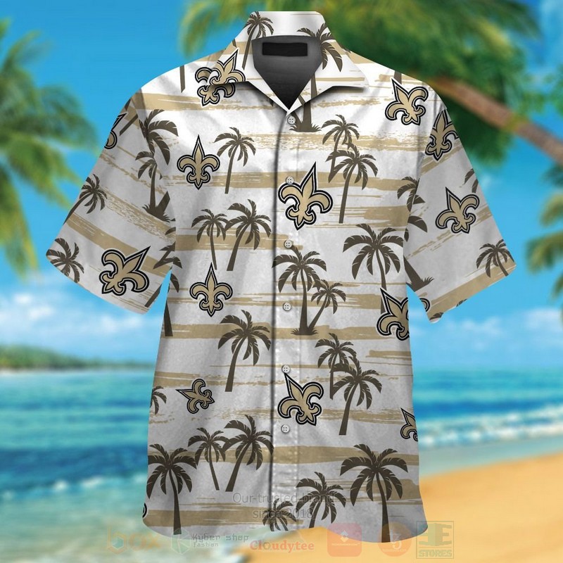 Nfl New Orleans Saints Coconut Tree White Hawaiian Shirt, Short - Hot Sale 2025