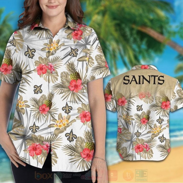 Nfl New Orleans Saints Red Hiibscu Hawaiian Shirt, Short - Hot Sale 2025