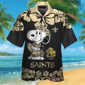 Nfl New Orleans Saints Snoopy And Woodstock Hawaiian Shirt Short.jpg - demo10