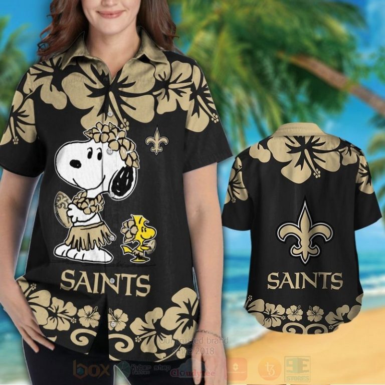 Nfl New Orleans Saints Snoopy And Woodstock Hawaiian Shirt, Short - Hot Sale 2025