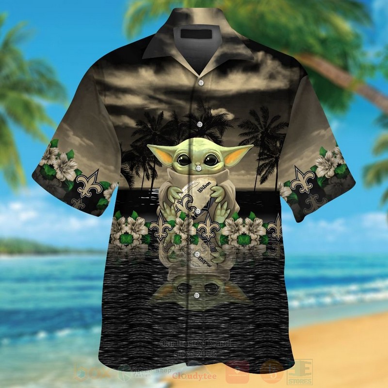 Nfl New Orleans Saints And Baby Yoda Hawaiian Shirt, Short - Hot Sale 2025