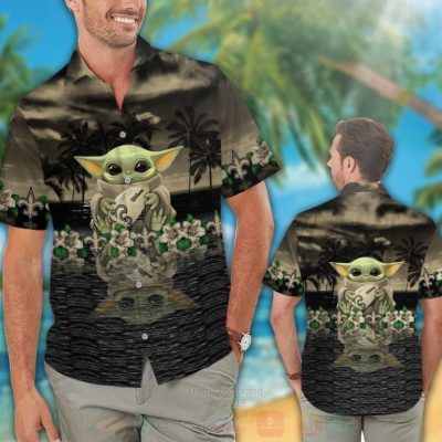 Nfl New Orleans Saints And Baby Yoda Hawaiian Shirt, Short - Hot Sale 2025