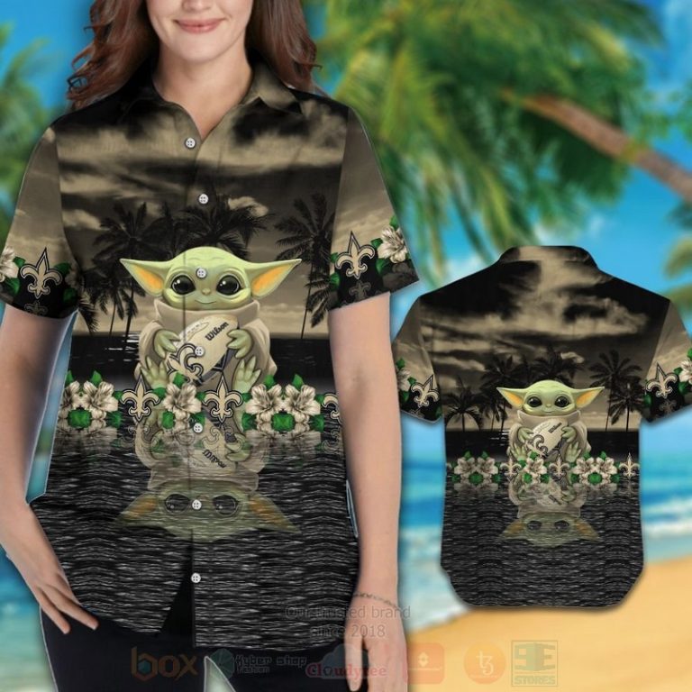 Nfl New Orleans Saints And Baby Yoda Hawaiian Shirt, Short - Hot Sale 2025