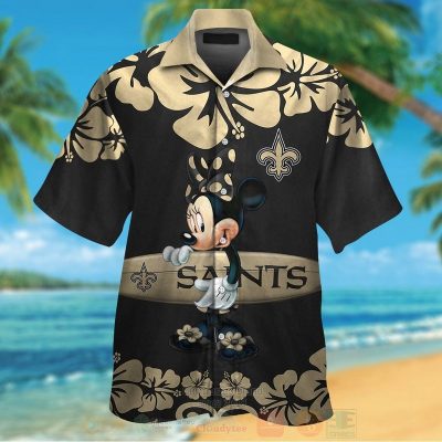 Nfl New Orleans Saints And Minnie Mouse Hawaiian Shirt, Short - Hot Sale 2025