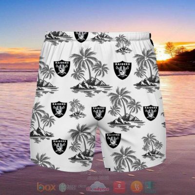 Nfl Oakland Raiders Palm Tree Hawaiian Shirt, Shorts - Hot Sale 2025