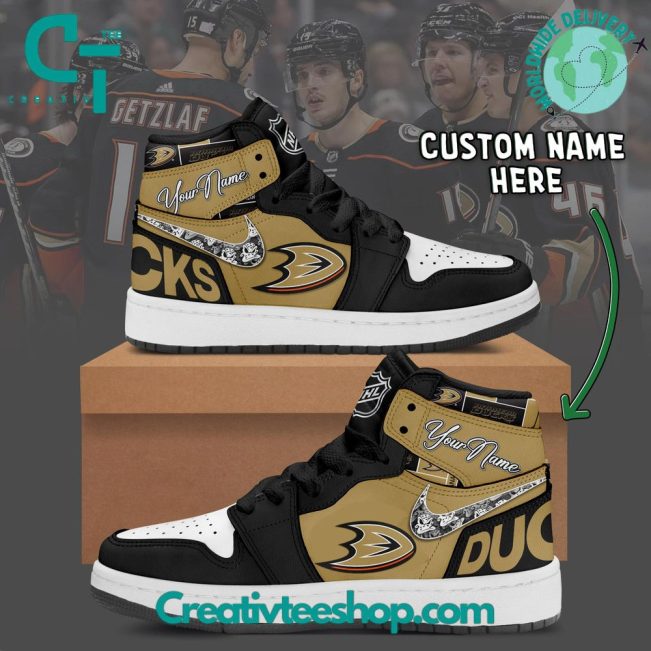 NHL Anaheim Ducks Air Jordan 1 Sneaker - soulcals.com