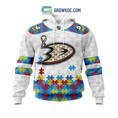 NHL Anaheim Ducks Autism Awareness Personalized Hoodie T Shirt