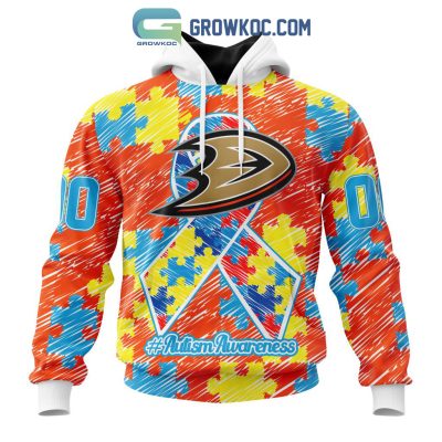 NHL Anaheim Ducks Puzzle Autism Awareness Personalized Hoodie T Shirt
