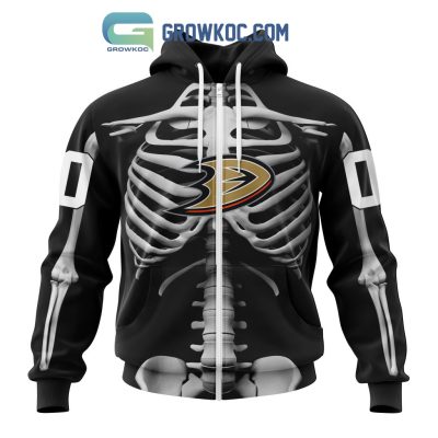 NHL Anaheim Ducks Special Skeleton Costume For Halloween Hoodie T Shirt