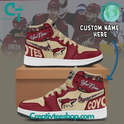 NHL Arizona Coyotes Air Jordan 1 Sneaker - soulcals.com